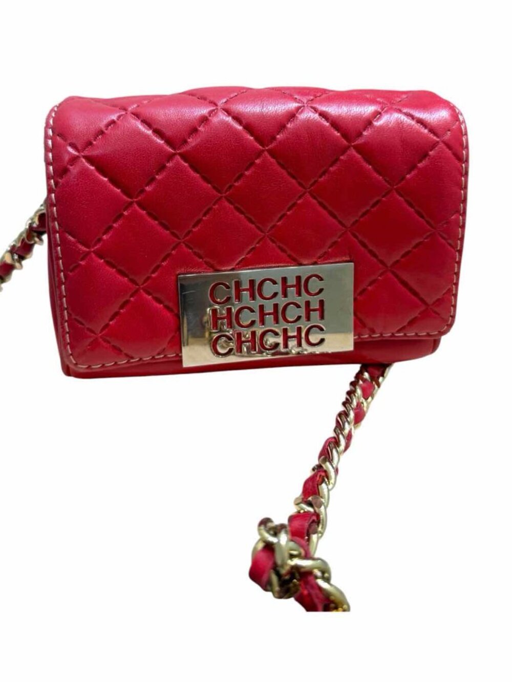 Carolina Herrera Red Handbag - Picture 2 of 8